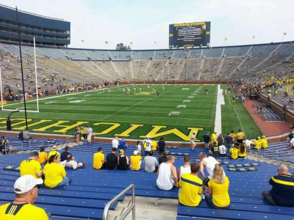 Michigan Stadium, section: 10, row: 30, seat: 9