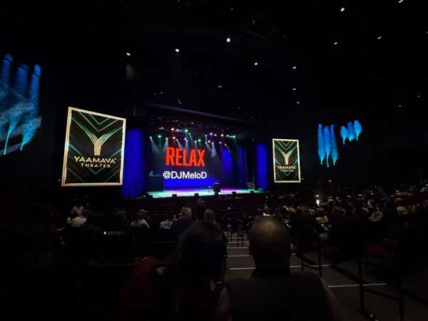 Yaamava' Theater, section: 102, row: J, seat: 14