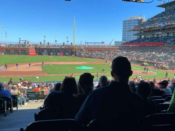 Oracle Park, section: 123, row: 34, seat: 16