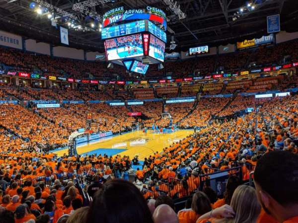 Paycom Center, section: 109, row: P, seat: 5