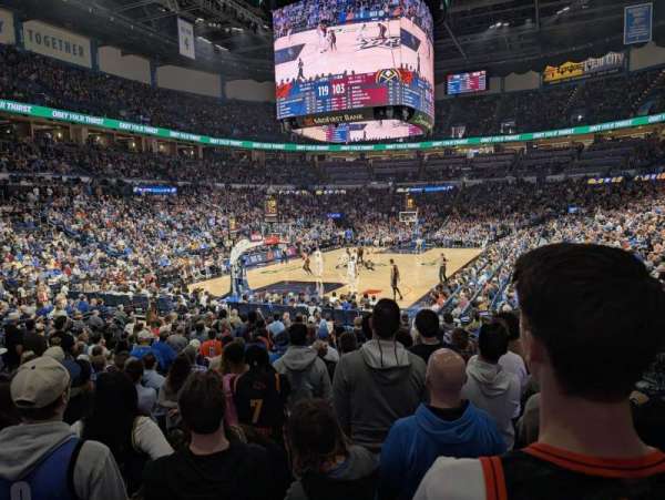 Paycom Center, section: 109, row: K, seat: 9