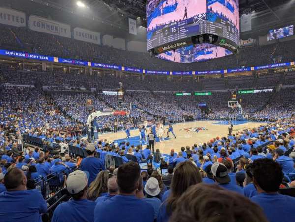 Paycom Center, section: 108, row: G, seat: 7