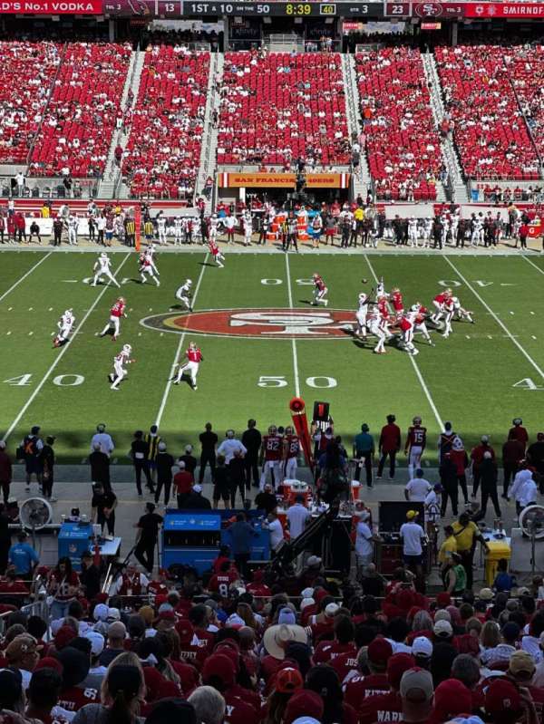 Levi's Stadium, section: C138, row: 35W, seat: 8