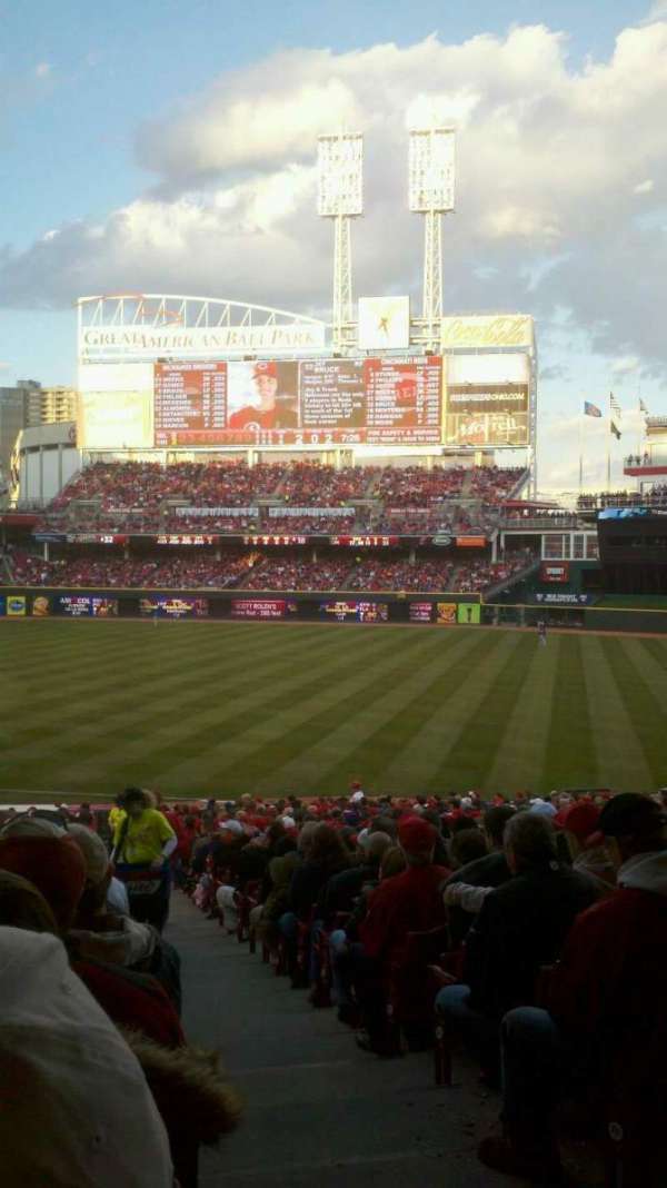 Great American Ball Park, section: 134, row: JJ, seat: 1