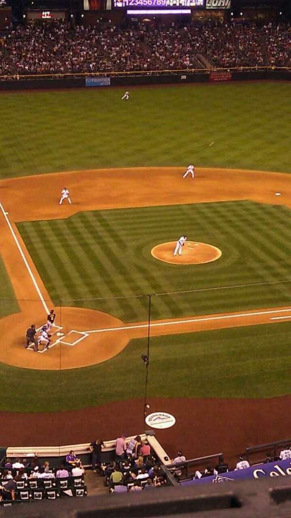 Coors Field, section: L327, row: 1, seat: 7