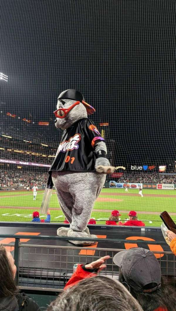 Oracle Park, section: 109, row: D, seat: 1
