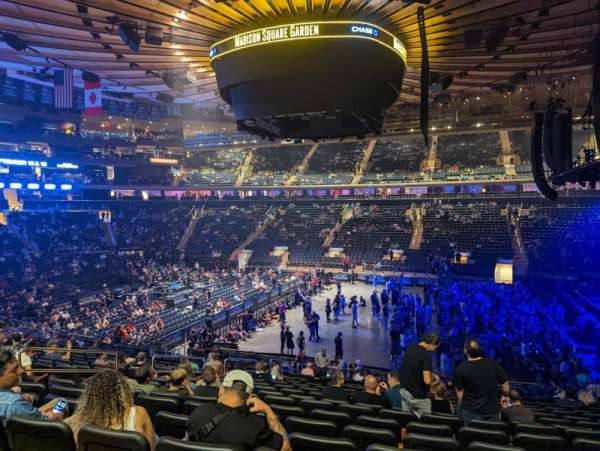 Madison Square Garden, section: 108, row: 20, seat: 10