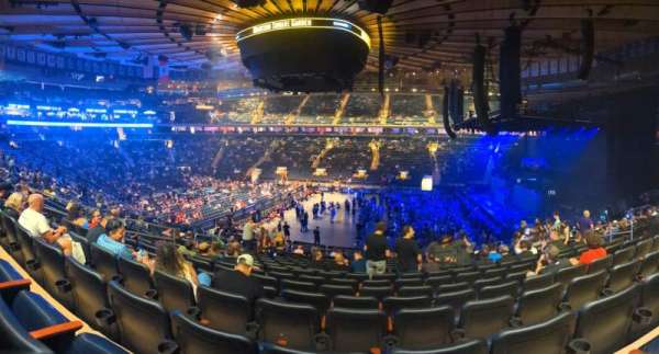 Madison Square Garden, section: 108, row: 20, seat: 10