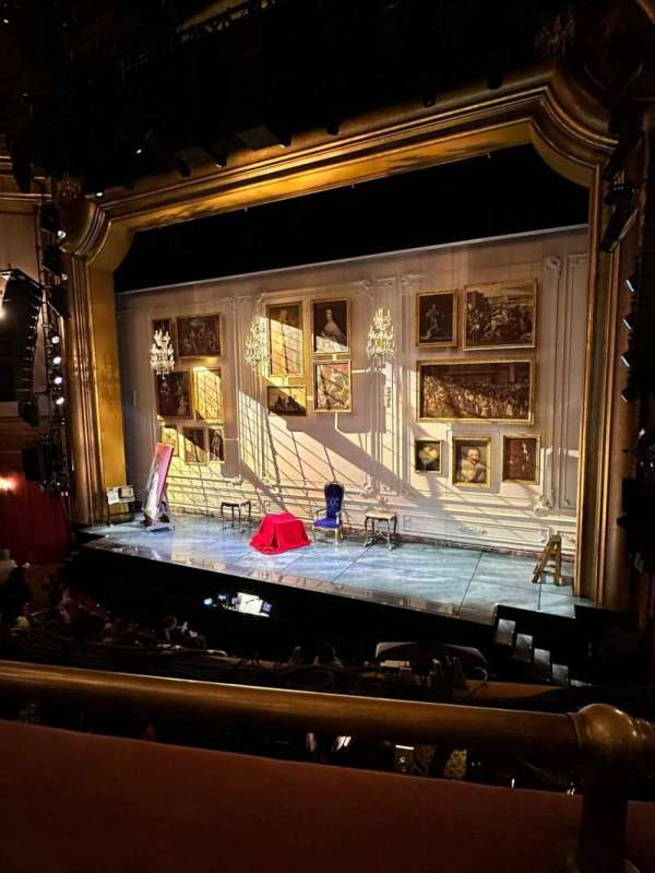 St. James Theatre, section: Balcony R, row: A, seat: 4
