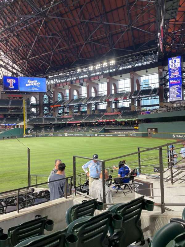 Globe Life Field, section: 25, row: 12, seat: 4