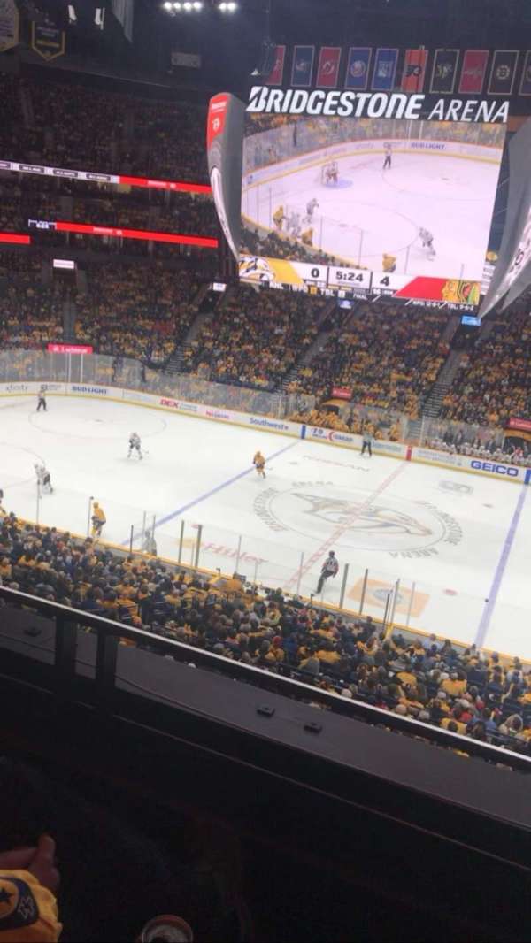 Bridgestone Arena, section: 210, row: E, seat: 10