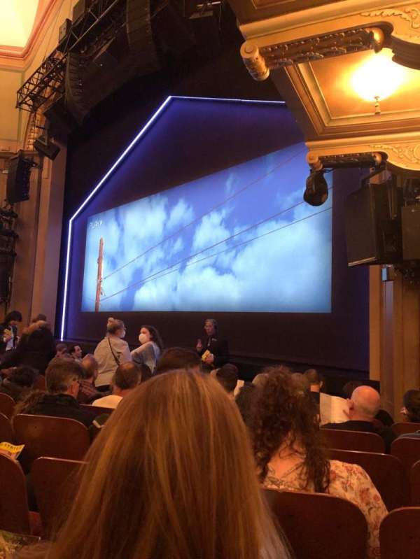 Booth Theatre, section: Orchestra R, row: G, seat: 16