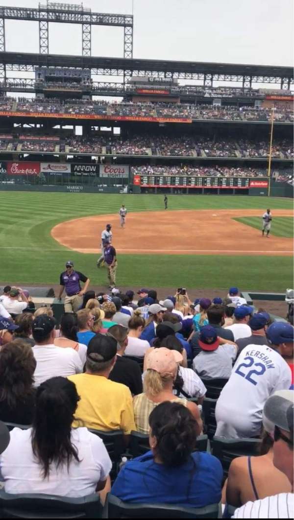 Coors Field, section: 140, row: 14, seat: 8