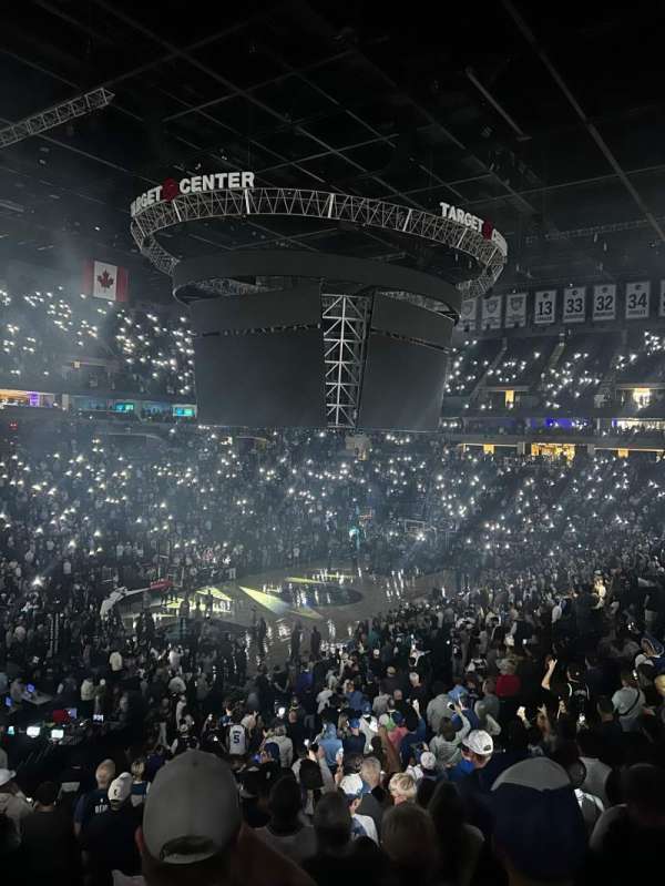 Target Center, section: 136, row: X, seat: 12