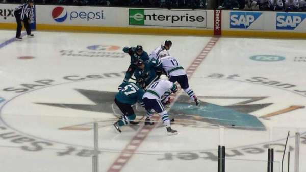 SAP Center, section: 115, row: 17, seat: 1