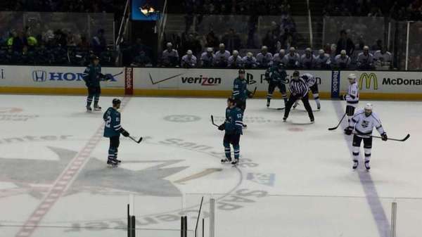 SAP Center, section: 115, row: 17, seat: 1