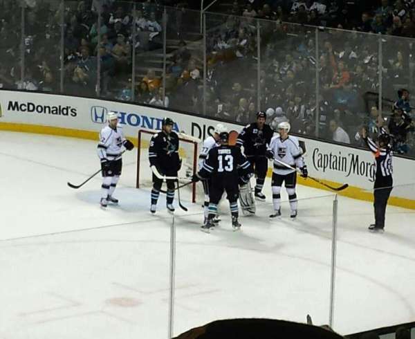 SAP Center, section: 115, row: 17, seat: 1