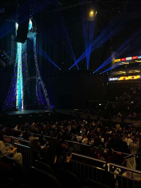 The O2, London, section: 102, row: L, seat: 75