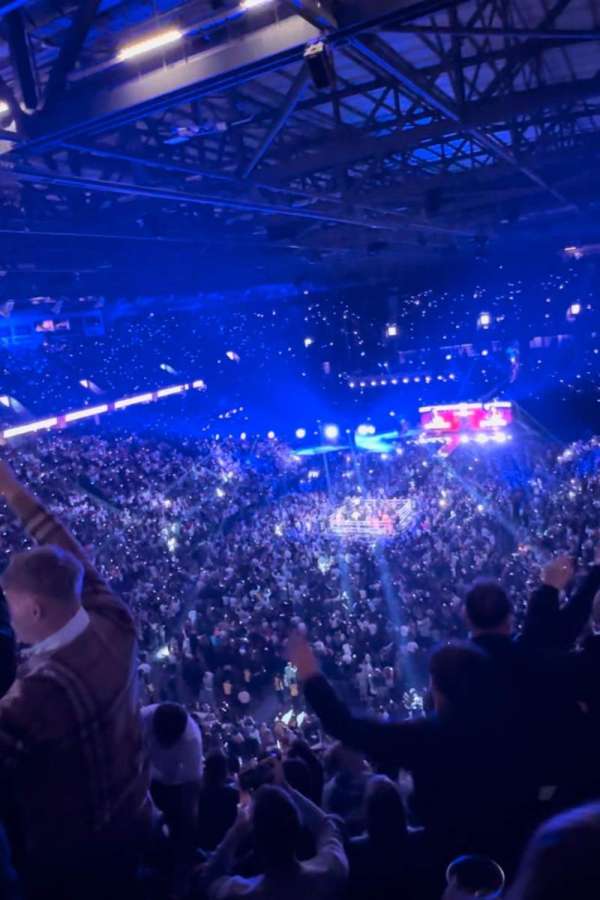 AO Arena, section: 210, row: M, seat: 19