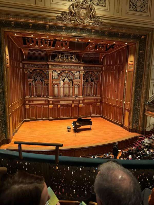 Jordan Hall at the New England Conservatory, section: Balcony Center, row: C, seat: 53