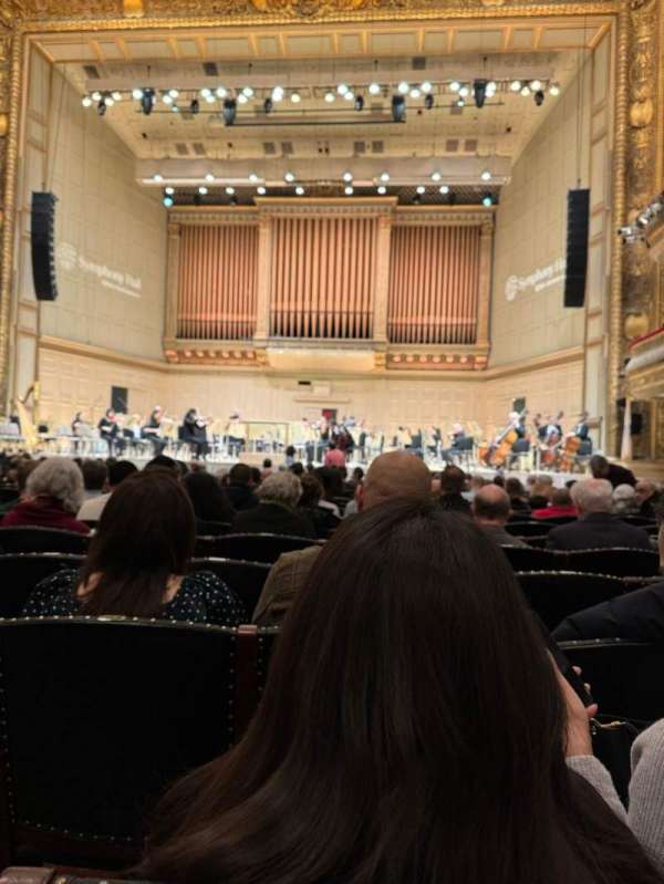 Symphony Hall, Boston, section: Orchestra R, row: T, seat: 12