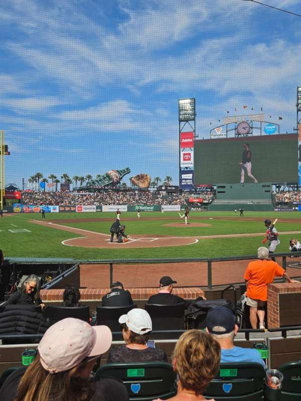 Oracle Park, section: 113, row: D, seat: 5