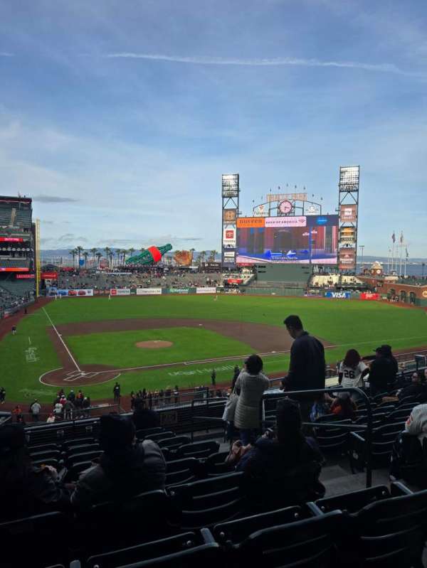 Oracle Park, section: 212, row: I, seat: 4