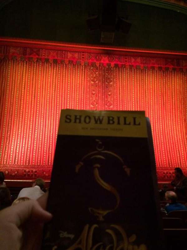 New Amsterdam Theatre, section: Orchestra C, row: K, seat: 112