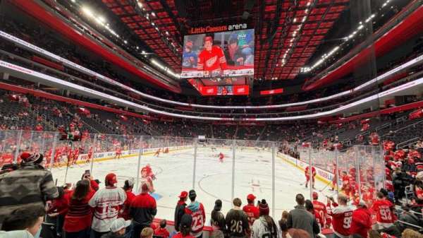 Little Caesars Arena, section: 102, row: 6, seat: 3
