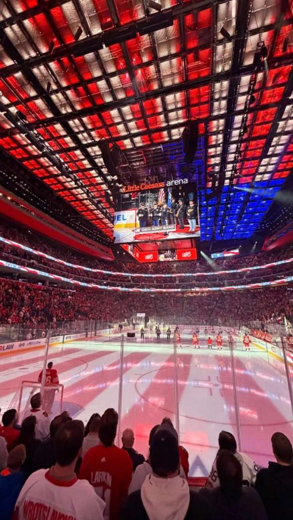 Little Caesars Arena, section: 102, row: 6, seat: 3