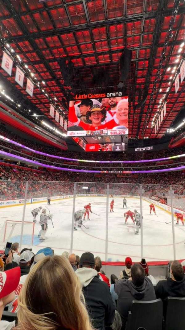 Little Caesars Arena, section: 102, row: 6, seat: 3