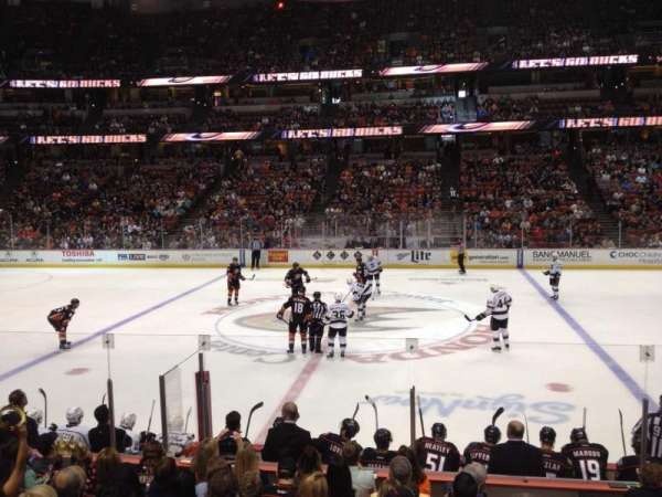 Honda Center, section: 208, row: L, seat: 1