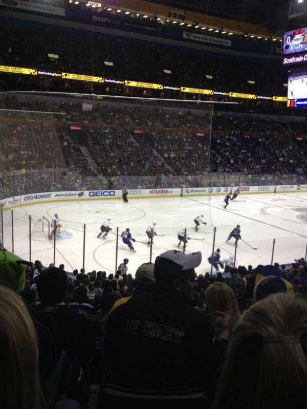 Enterprise Center, section: 106, row: V, seat: 5