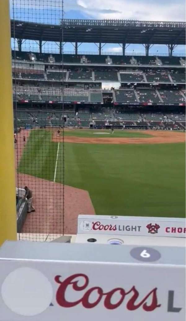 Truist Park, section: 160, row: 2, seat: 6