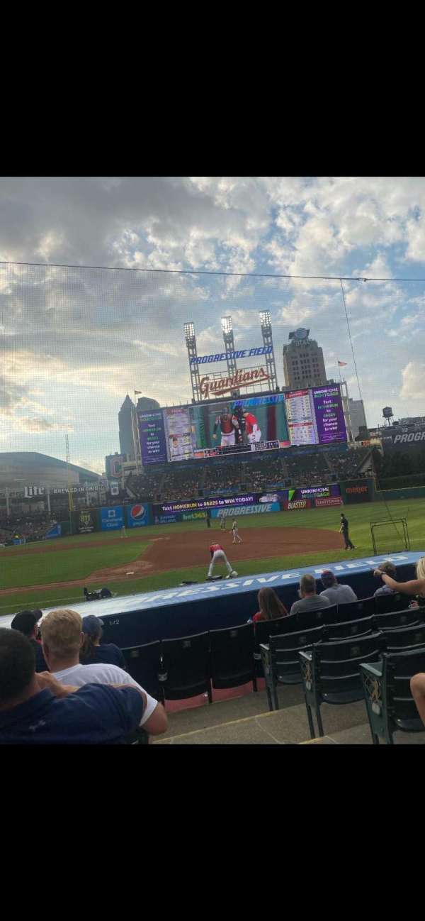 Progressive Field, section: 142, row: M, seat: 1