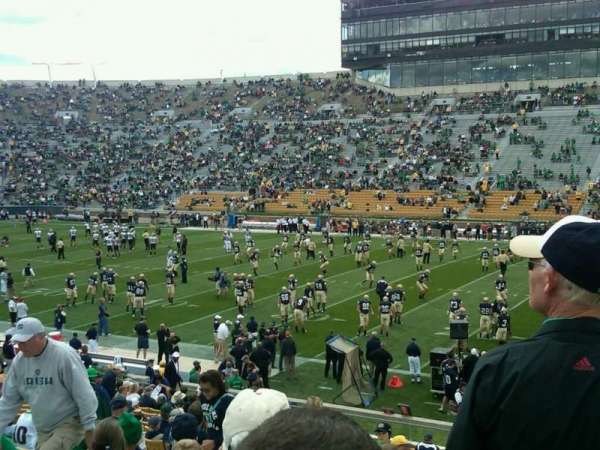 Notre Dame Stadium, section: 9, row: 34, seat: 7