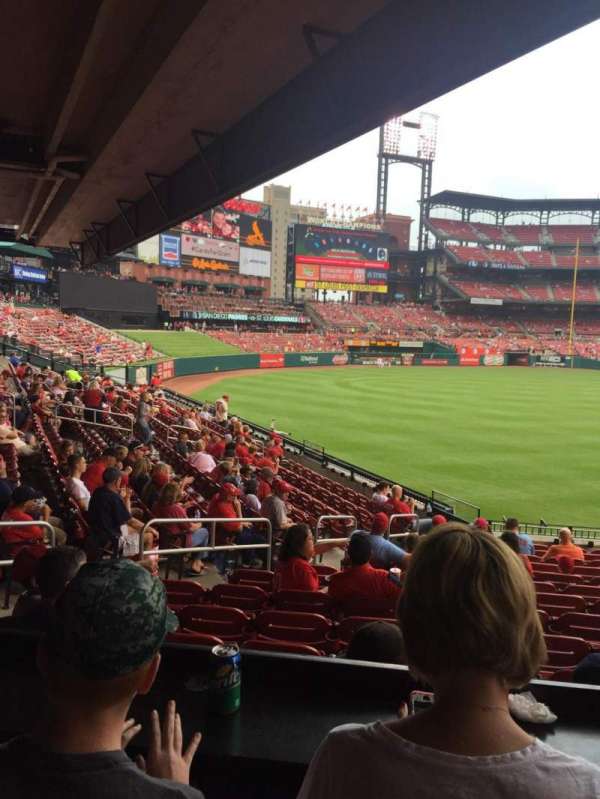 Busch Stadium, section: Left Field Landing, row: B, seat: 8