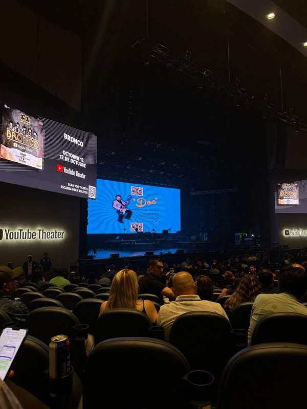 YouTube Theater, section: 101, row: K, seat: 19