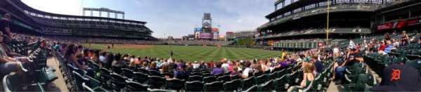 Coors Field, section: 116, row: 11, seat: 11