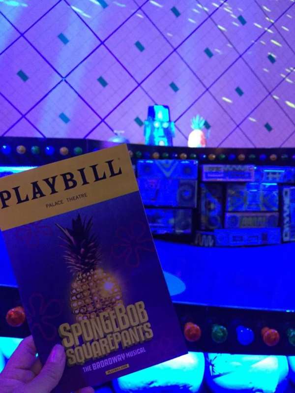 Palace Theatre, Broadway, section: Orchestra, row: B, seat: 101