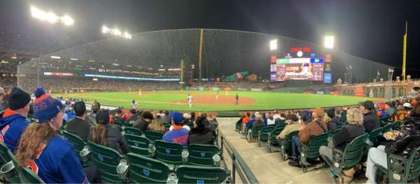 Oracle Park, section: 107, row: H, seat: 1