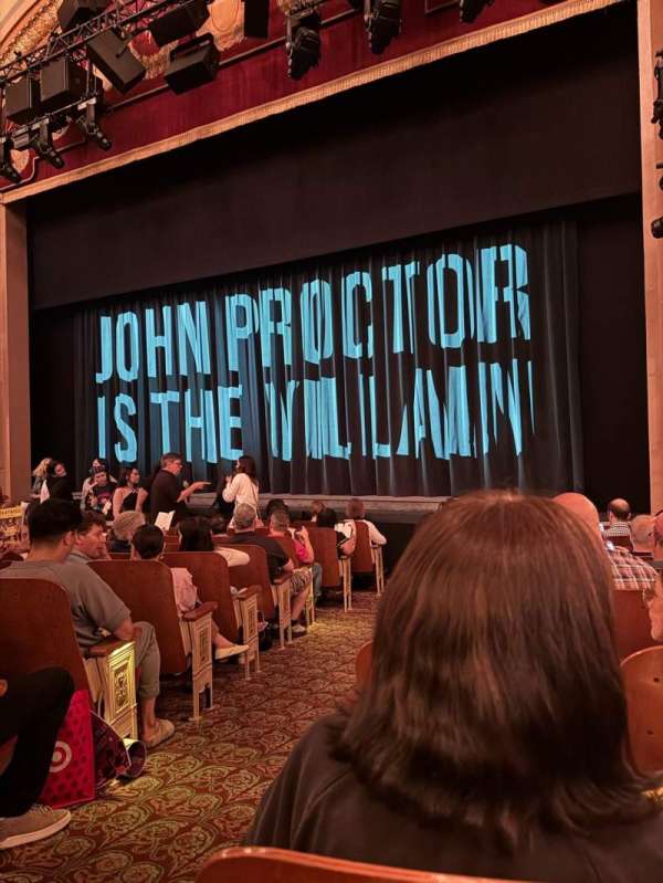 Booth Theatre, section: Orchestra R, row: H, seat: 02