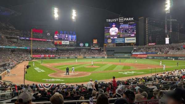 Truist Park, section: 124, row: 4, seat: 3