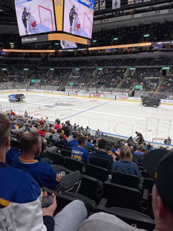 Enterprise Center, section: 114, row: V, seat: 5