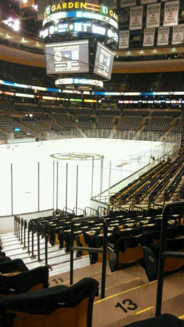 TD Garden, section: 15, row: 13, seat: 1