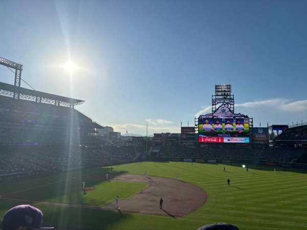 Coors Field, section: 221, row: 2, seat: 2