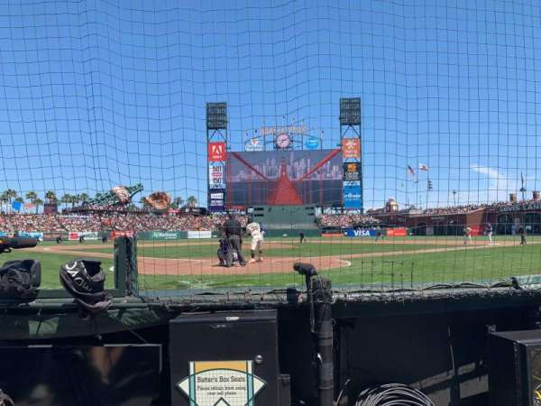 Oracle Park, section: 115, row: AAA, seat: 1