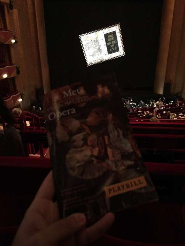 Metropolitan Opera House - Lincoln Center, section: Grand Tier RC, row: F, seat: 126