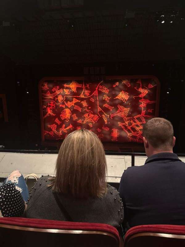Minskoff Theatre, section: Mezzanine, row: B, seat: 130