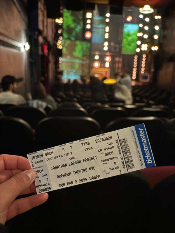 Orpheum Theater, New York, section: Orchestra, row: S, seat: 7